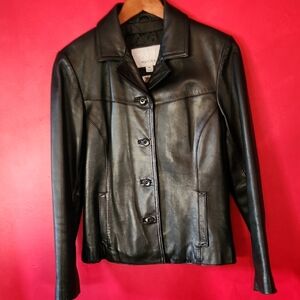 Wilsons Maxima Women's Black Leather Jacket Size Medium